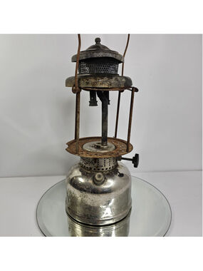 Antique Coleman 327 Quick Lite Nickel Lantern. No Glass/Mantle Parts/Repair